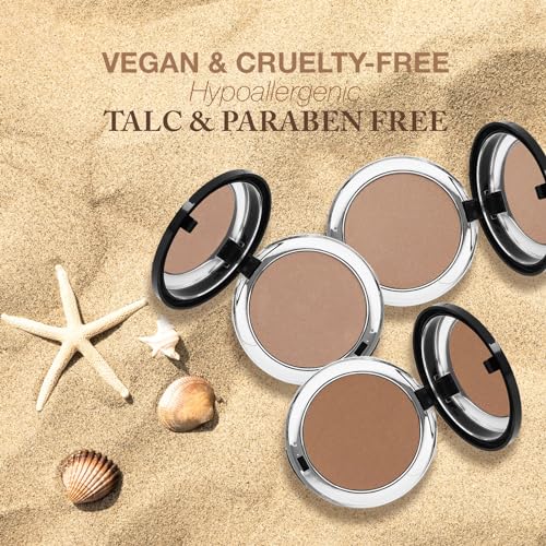 bellapierre Compact Mineral Bronzer | Beautifully Warms for a Sun Kissed Glow | Infused with Nourishing Jojoba | Non-Toxic & Paraben Free Formula - Pure Element - 0.35 Oz