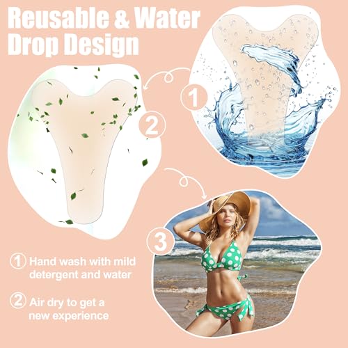 Seamless Camel Toe Hider, Camel Toe Concealer with Complected & Transparent Reusable Silicone Cameltoe Concealer Versatile and Suitable for Daily Commutes (Skin tone+transparent, Y+drop-shaped)