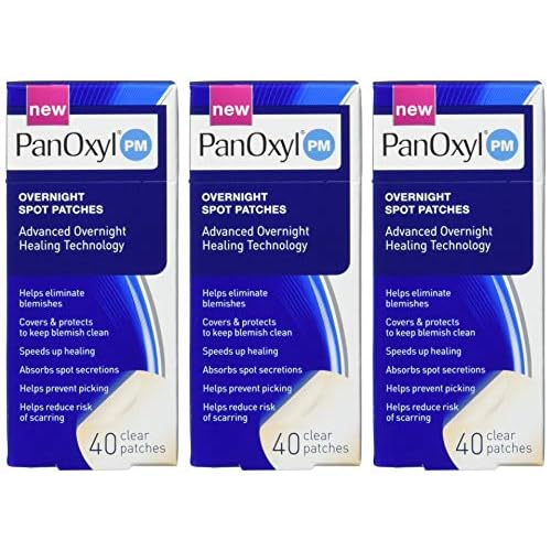 PanOxyl Pm Overnight Spot Patches with Advanced Hydrocolloid Healing Technology, 40 Count (Pack of 3)