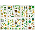 10 Sheets St Patrick's Day Tattoos,Temporary Tattoo Shamrock Assorted Face Body Sticker,for Saint Patrick's Day Decoration Irish Clover Themed Party Supplies