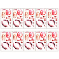10 Sheets Halloween Zombie Makeup Temporary Tattoos, Realistic Fake Scar Bloody Wound Stitch Tattoo Stickers Waterproof for Halloween Party Cosplay