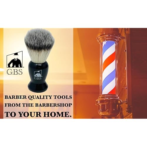 G.B.S Black Shaving Brush for Wet Shave Using Shaving Cream & Soap- Best Shave of Your Life for Safety Razor, Double Edge Razor, Straight Razor or Shaving Razor