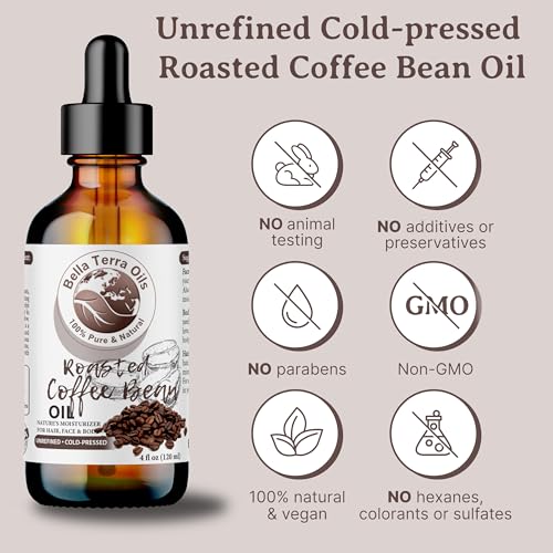 Bella Terra Oils ? Roasted Bean Oil 8 oz ? Pure Extract from Roasted Seeds, Enriched with Fatty Acids, An Elixir for Skin