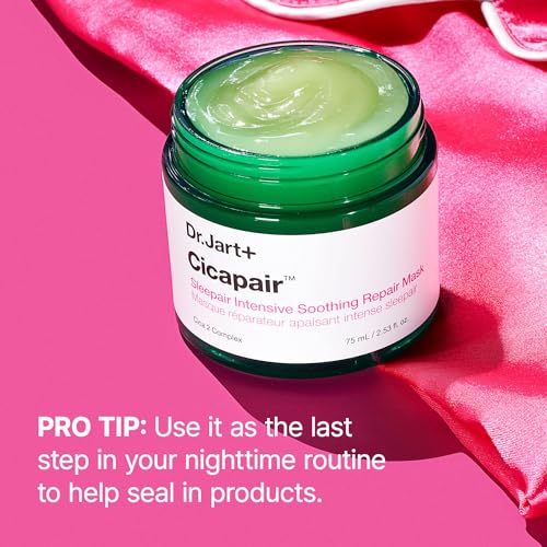 Dr.Jart+ Cicapair Sleepair Intensive Repair Night Korean Face Mask with Centella Asiatica | Overnight Face Mask For Glass Skin and Skin Barrier Repair | Korean Skin Care, 2.53 Fl Oz