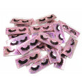 20 Pairs Faux Mink Eyelashes Wholesale Lashes Pack, Lashes Natural Look 16mm-20mm False Eyelashes Pink