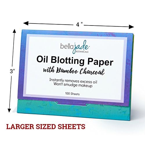 Oil Blotting Paper Sheets ? Instantly Absorbs Excess Oil and Shine from Face without Smudging Makeup ? Large size, 200 Tissues ¡¦ (charcoal)