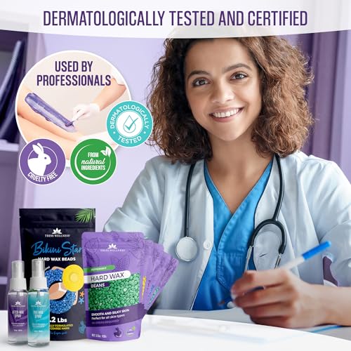 Tress Wellness Wax Warmer Kit with Silicone Wax Melting Bowl and Bikini Wax