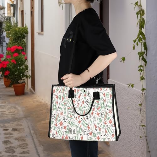 WZMPA Mahjong Luck Cosmetic Bag Mahjongs Inspired Gift Mah-jong Zipper Pouch Bag Mahjongs Merchandise (Mahjong BG)