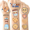Cute Cookie Temporary Tattoos Stickers - 20 Sheets 280 Pcs One Sweet Cookie Birthday Decor Milk Cookies Tattoo Stickers for Cookies Birthday Party Decorations Party Favor Supplies