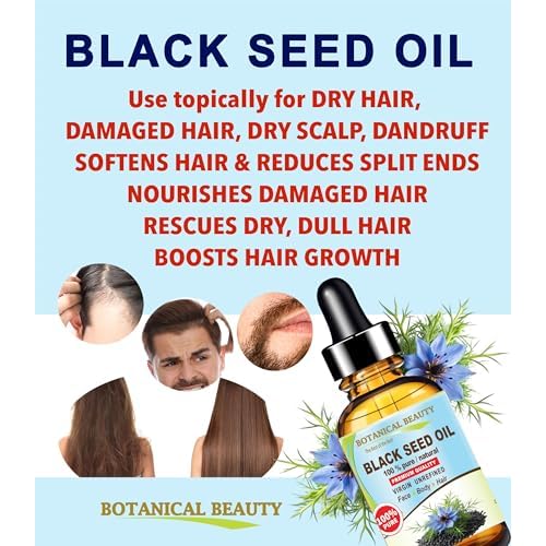 Botanical Beauty BLACK SEED OIL 100% Pure Natural Undiluted Virgin Unrefined Cold Pressed Carrier Oil. 0.5 Fl.oz.- 15 ml. for Face, Skin, Body, Hair, Nails. Rich in Vitamin C, Vitamin E