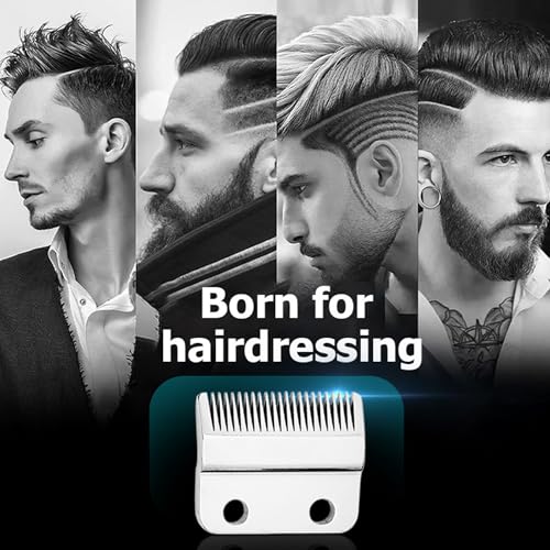 Professional Clipper Replacement Wedge Blades, Compatible with Wahl Precision 2-Hole, Stainless Steel Fixed Blades and Ceramic Moving Blades Pack of 1