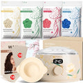 KOTAMU Waxing Kit for Women & Men, Wax Warmer for Hair Removal, Digital Wax Kit with Silicone Pot£¬Ideal for Face Eyebrow Arm Legs Armpit &Sensitive Skin, Bloomy Waxing Machine for Home Salon Use