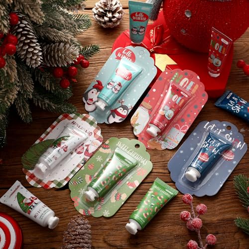 50 Pcs Christmas Gifts Hand Cream Bulk Mini Hand Lotion Travel Size Women Moisturizer Creams Christmas Stocking Stuffers Appreciation Gifts for Employee Coworkers Women Mom