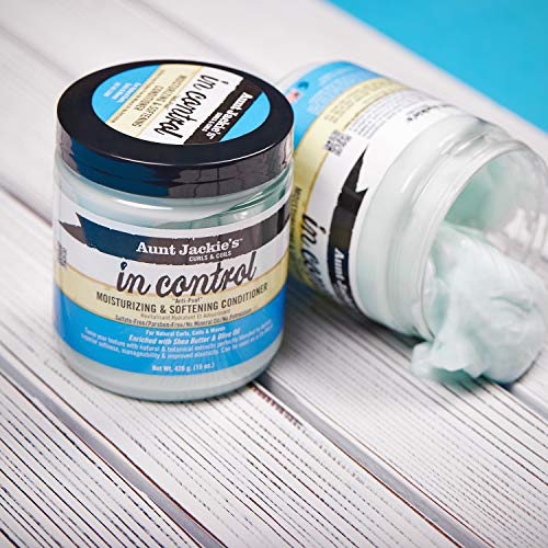 Aunt Jackie's in control 15oz - "Anti-Poof" Moisturizing & Softening Conditioner (Pack of 2)