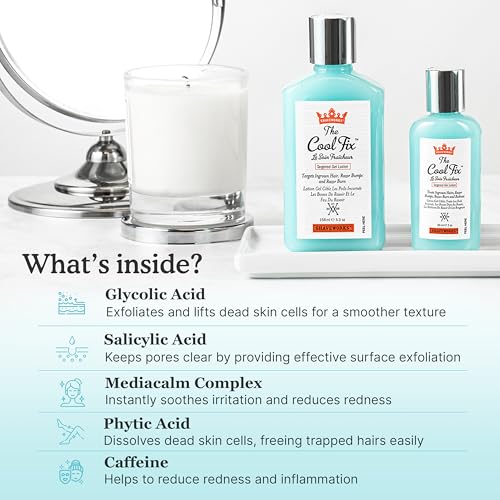 Shaveworks The Cool Fix Aftershave for Women: Pubic Hair Removal, Razor Bumps, Razor Burns, Ingrown Hair Treatment ? After Shaving Post Waxing Bikini Area Moisturizing Skin Care Gel 5.3 Fl Oz