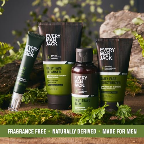 Every Man Jack Daily Face Lotion for Men - Deeply Moisturize and Revive Dry, Tired Skin with Hyaluronic Acid, Aloe Vera and Niacinamide - 2.5 oz Men¡¯s Face Lotion (2 Pack)