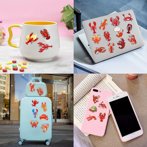 Crawfish Temporary Tattoos Lobster Party Decorations Favors Supplies Seafood Themed Cute Stickers 10 Sheets 100 PCS Gifts for Baby Girls Boys Class School Carnival