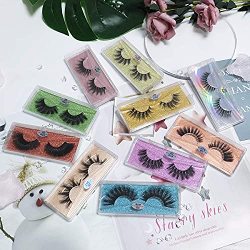 FARRED Wholesale False Lashes 30 Pairs 10 Styles Medium Length Vegan Eyelashes Fluffy Volume Strip Lashes Bulk 10 Portable Boxes Fake Eyelashes Mixed Natural Look 3D Faux Mink Lashes (mix 30pairs)