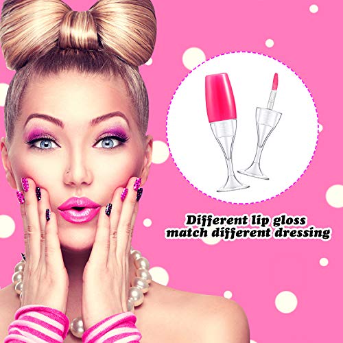 Maitys 20 Pcs 8 Ml/ 0.27 oz Lip Gloss Tubes Mini Wineglass Shaped Empty Lip Gloss Tube Lip Balm Containers Mini Refillable Bottles Lip Glaze Container with 2 Pieces Funnels for Women(Transparent)