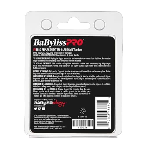 BaBylissPRO Replacement Clipper Tri-Blades for FX870, FX825, FX673 Clippers and most 2-hole blade systems