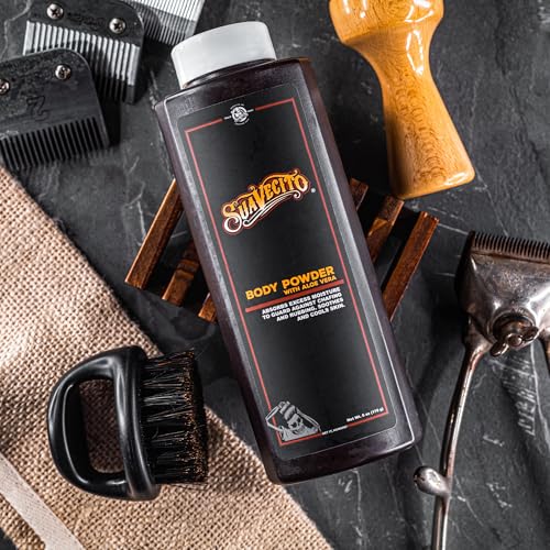 Suavecito Body Powder with Aloe Vera, 6 oz. - Original Scent - Provides Long Lasting Comfort & Protection, Eliminates Chafing & Rubbing, Guards Against Excess Moisture, Soothes & Cools Skin