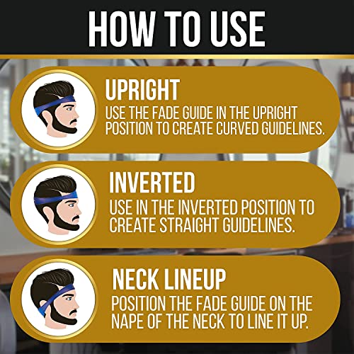 Hands-Free Fade Guide for Men ? Silicone Haircut Template for Clippers | Neckline Shaver Guide | DIY Self Haircut Tool