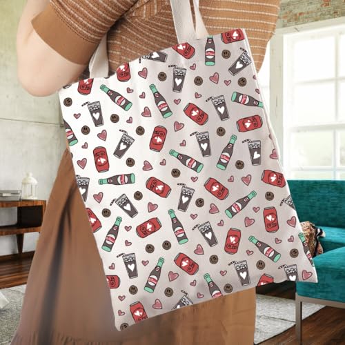 WCGXKO Soda Tote Bag Favourite Drink Soda Social Club Soda Addicted Gift