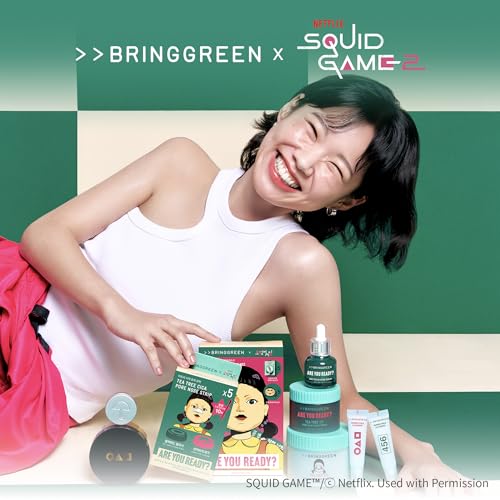 BRINGGREEN X NETFLIX SQUID GAME Zinc Teca Serum (+Gonggi) + Bamboo Hyalu Lip Essence Double Set