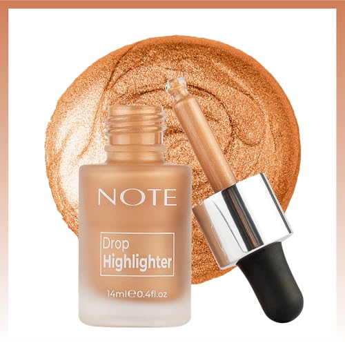 NOTE Drop Highlighter - Liquid Highlighter Makeup with Buildable Coverage - Lightweight, Creamy Formula and Radiant Finish - 02-0.47 oz.