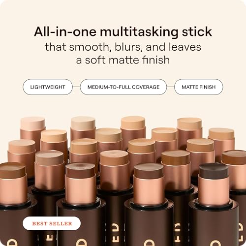 Live Tinted HUESTICK Complexion Stick - Medium-to-Full Buildable Coverage - Soft Matte Finish - Multitasking Makeup Stick - Lightweight, Creamy Formula - Shade 17