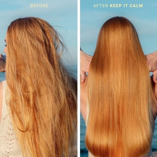 The Beachwaver Co. Keep It Calm Smoothing Cream - Full Size (3.8 Oz) | Styling Cream for Smooth, Sleek Hair | Anti-Frizz Flyaway Tamer w/HiX Vegan Bond Multipliers | Polynesian Pink Sugar