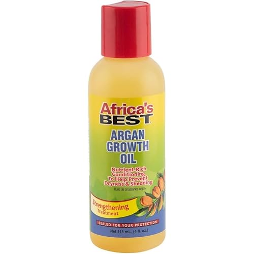 Africa's Best - Argan Growth Oil, Nutrient Rich Formula, Strengthens Hair, Stimulates Hair Growth, Conditions to Help Prevent Dryness and Shedding, 4oz Bottle