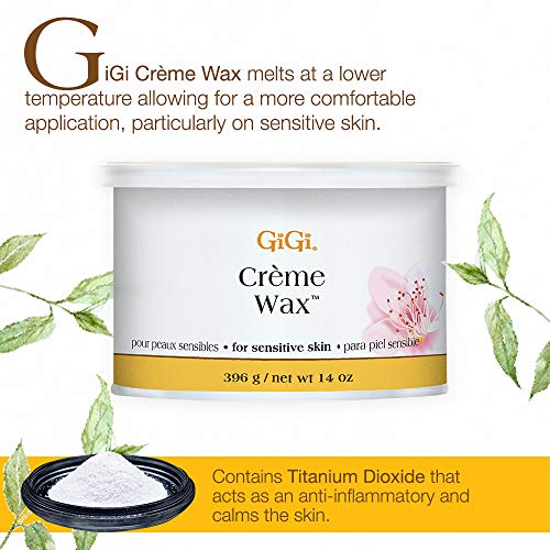 GiGi Hair Removal Cream Duo, Wax Warmer and Creme Wax for Salon-like Results, Made in USA, Unisex, Sensitive Skin, Paraben-Free, Not Tested on Animals, Trusted Brand for Over 40 Years