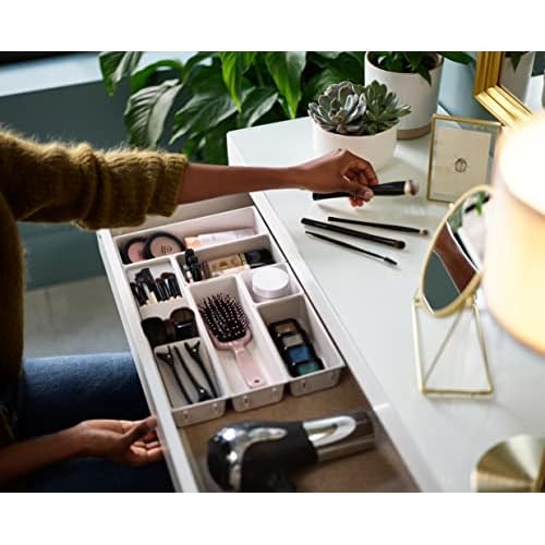 Joseph Joseph Viva - Modular 7-piece Makeup Beauty Drawer Organiser Set, Storage Boxes dividers for makeup, beauty grooming items, cosmetics, hair accessories