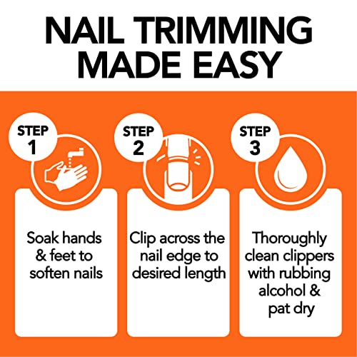 KOHM Nail Clippers for Thick Nails - Heavy Duty, Wide Mouth Professional Fingernail and Toenail Clippers for Men, Women & Seniors, Silver