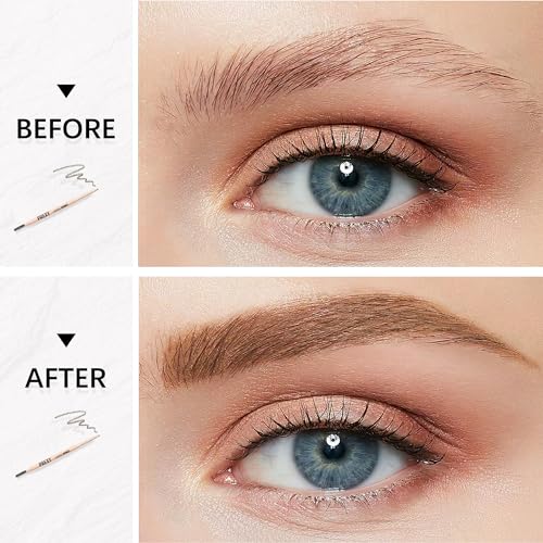 Eyebrow Pencil Makeup£¬The Most Ingredients Are Organic or Natural £¬Medium Brown,Waterproof Eyebrow Pencil£¬Dual-Sided Eyebrow Brush For It Face Makeup Cosmetics (104 Medium Brown)