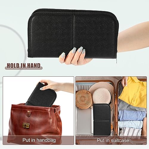 VOCOSTE Foldable Makeup Brush Holder, 23 Pockets Makeup Brush Organizer, Stand-up Makeup Brush Travel Bag Cosmetic Case, Portable Travel Makeup Brushes Case Handbag