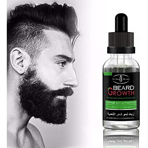 AICHUN BEAUTY Beard Oil Mustache Hair Pure Natural Nutrients Skin Cleansing Vitamins Grapefruit Seed Oil Ginger Andrea Hair 30ml