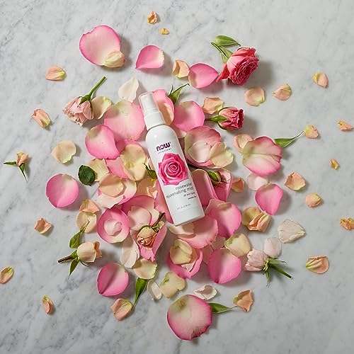 NOW Solutions Rosewater Rejuvenating Mist, Hydration and Rejuvenation Spray for All Skin and Hair Types, 4-Ounce