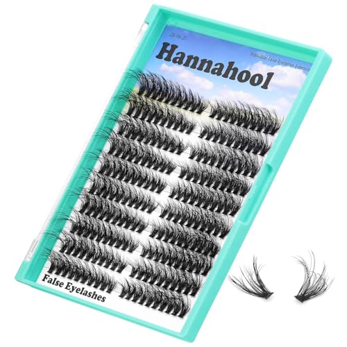 50D Hairy Cluster Volume Lashes Mixed 8-16mm Natural Long Soft Lightweight Individual False Eyelashes Wispy Lashes Makeup DIY Eye Lashes Extensions (50D-8-16MM Mix)