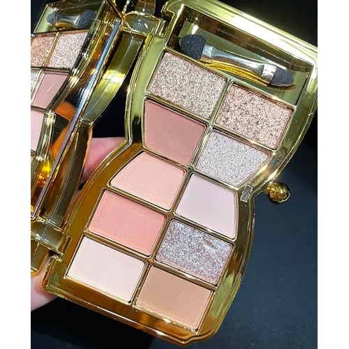 Glitter Eyeshadow Palette, 10 Colors Sparkle Shimmer & Matte Eye Shadow Highly Pigmented Waterproof Long Lasting Makeup Set (Color 10)