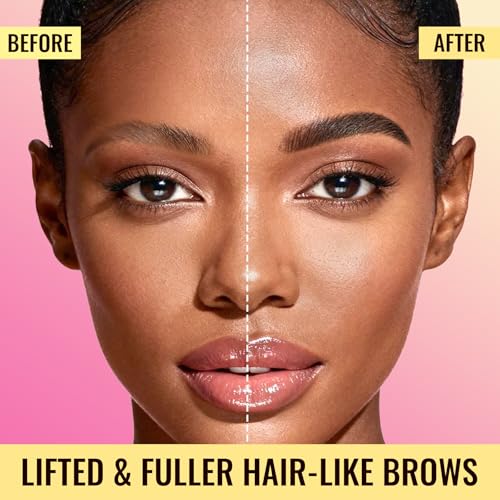 Vevivia Eyebrow Pen - Eyebrow Gel Clear, Dual-Ended Eye Brow Pencils for Women with 4-Fork-Tip and Precise Brush-Tip for Natural Hair-Like Strokes, Last All Day Eyebrow Pencil, Light Brown