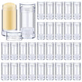 30 Pcs Empty Deodorant Containers Twist up Filling Stick Plastic Deodorant Container Refillable Bottles Bottomfill Round Lip Balm Tubes for Homemade DIY Lipstick Crayon(30 ml,Clear)