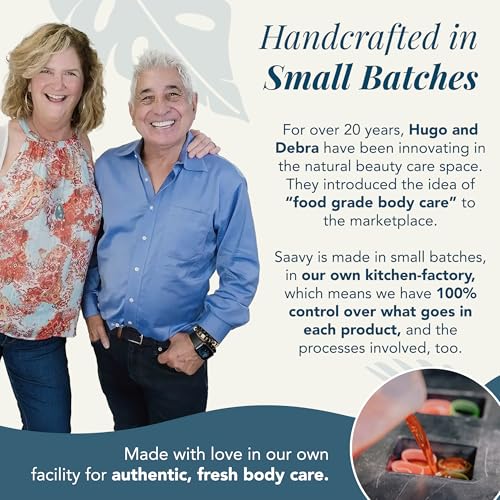 Saavy Naturals Deeply Hydrating Body Cream for Dry Skin ? Nourishing Shea Butter, Plant-Based & Sustainably Sourced ? Tahitian Vanilla ? 8.5 fl oz, 2 pack