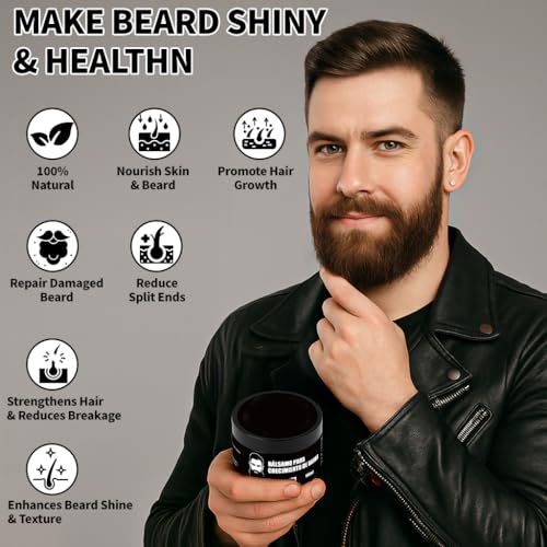 Estimulante de Barba, B?lsamo Para Crecimiento De Barba Ultra Potente, Barba Crema, Beard Growth Balm, Thicker, Fuller Beard & Hair 100ml/3.5oz (1)