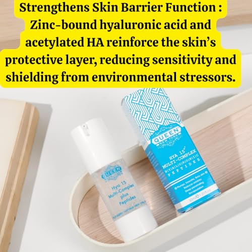 QUEEN HYA 15 Multi-Complex with Rejuline-Patented Korean peptide|Multi Peptide Serum for Face, Korean AntiAging Facial Serum & Peptide Moisturizer for hydrated, smooth, radiant-looking skin, 1.01fl oz