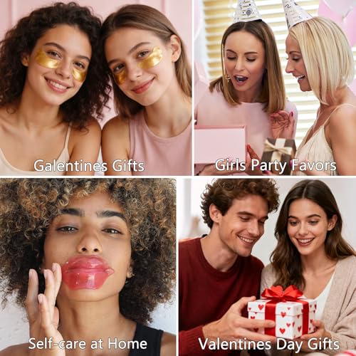 30 Pairs Lip Mask & Eye Mask,Under Eye Patches for Puffy Eyes,Moisturizing Lip Masks,Reducing Fine Lines,Anti Wrinkle Patches for Lip,Party Favors,Mother's Day Gifts,Bulk Gifts,Bridesmaid Gifts