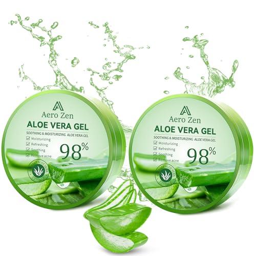 Organic Aloe Vera Gel for Face Made within 12 Hours of Harvest, 98% Pure Aloe Vera Gel for Skin, Scalp, & Hair, Soothing Aloe Face Moisturizer, Multipurpose Skin Care£¨20oz£©