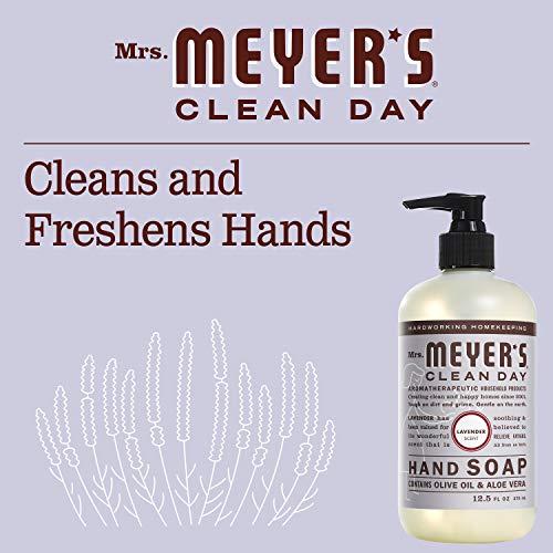 Mrs. MEYER'S CLEAN DAY Liquid Hand Soap, Lavender Scent, 12.5 Fl Oz (Pack of 6)