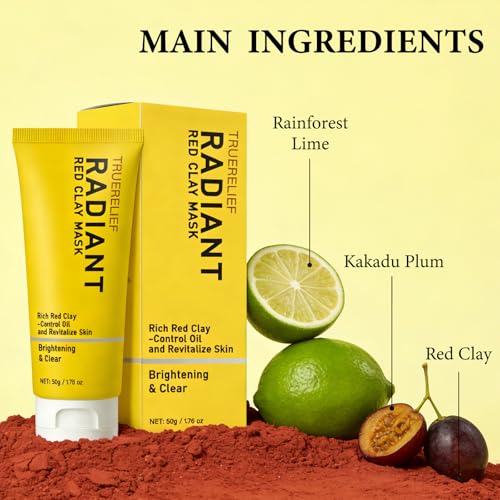 Purifying Red Clay Mask with Mineral Clays & Botanical Extracts for Smooth, Radiant-Looking Skin, 1.76 OZ (1)